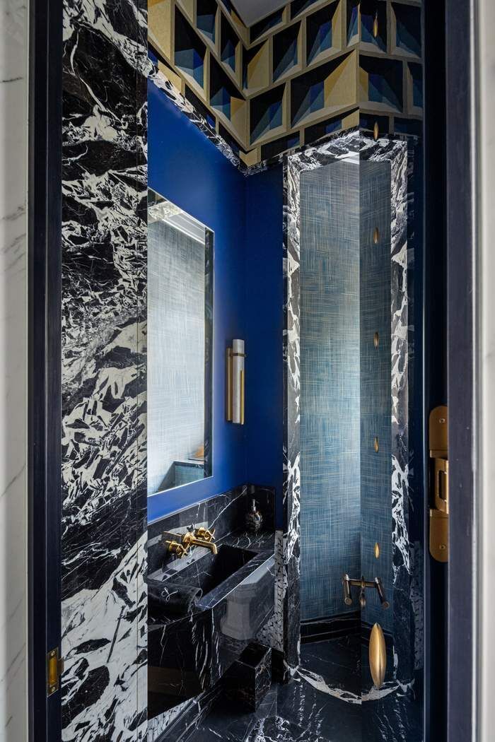 50 Central Park West, Unit MAIS-DUPLEX Manhattan, NY 10023 - Photo 34 of 36 a bathroom with a sink and a mirror