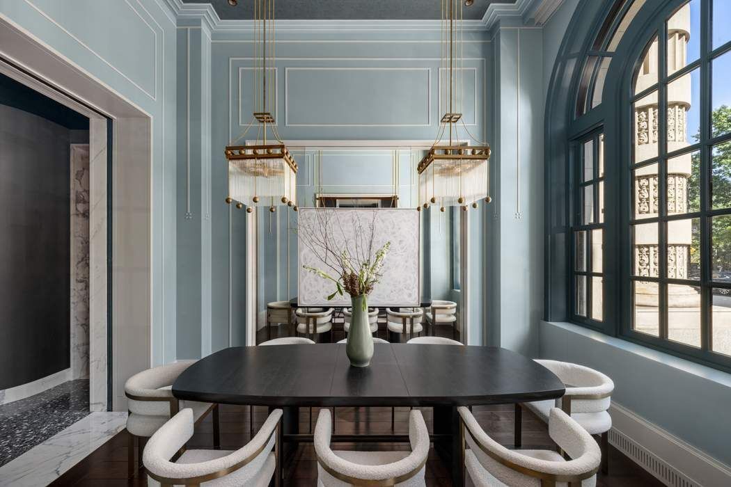 50 Central Park West, Unit MAIS-DUPLEX Manhattan, NY 10023 - Photo 6 of 36 a view of a dining room with furniture and window