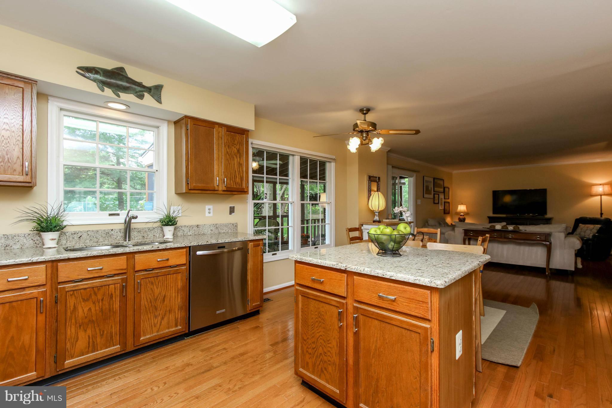 309 Saddle Ridge Road Annapolis, MD 21403 - Photo 3 of 29 a kitchen with stainless steel appliances granite countertop a sink and dishwasher with wooden floor