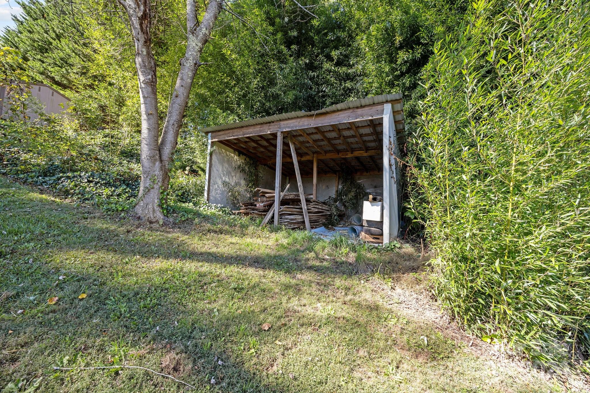 105 Hilltop Farm Road Canton, NC 28716 - Photo 45 of 48 a view of a barn in the middle of a yard