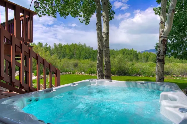 a view of a park with entertaining space