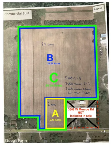 $400,000 | 3308 Monroe Road, Unit LOT C 25 74 ACRES, Hart, MI 49420