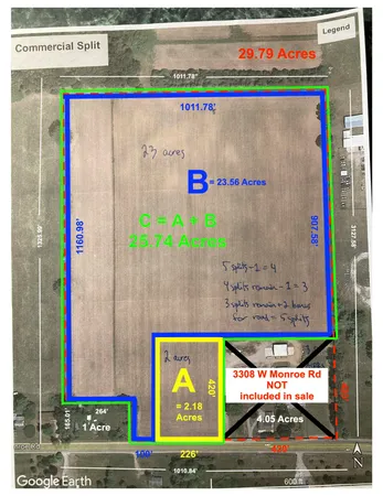 $400,000 | 3308 Monroe Road, Unit LOT C 25 74 ACRES, Hart, MI 49420