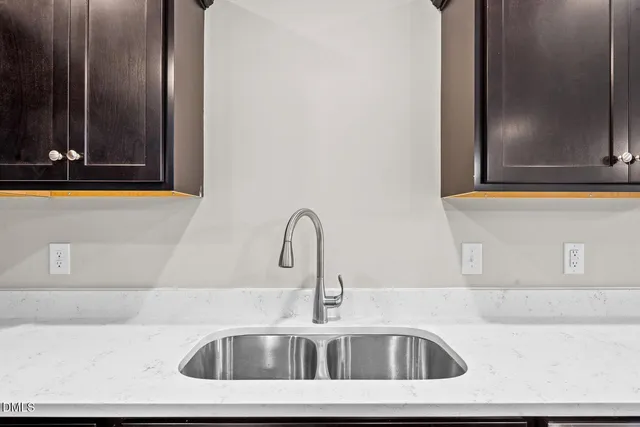 a close view of sink and tap