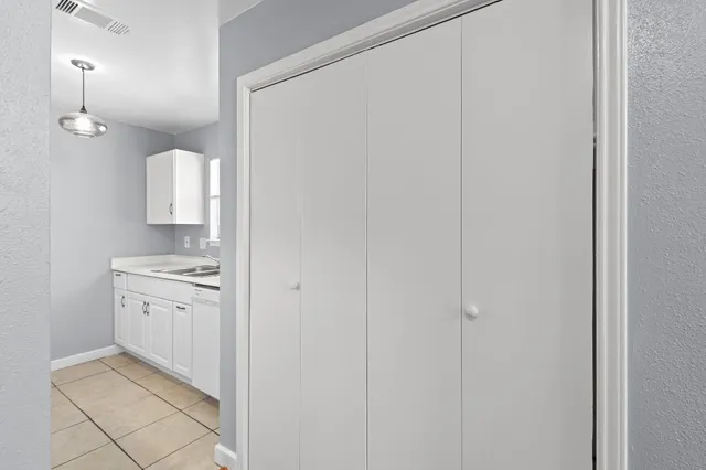 a spacious bathroom with a shower