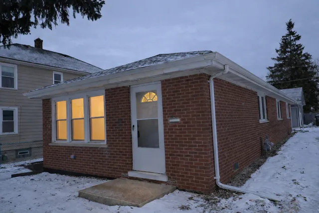 a front view of a house