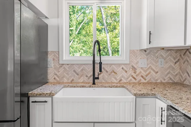 a sink with a window