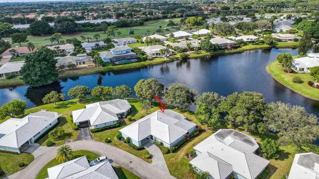 a view of a golf course with a garden