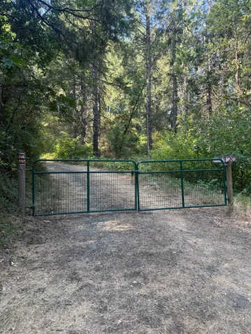 a view of backyard with green space