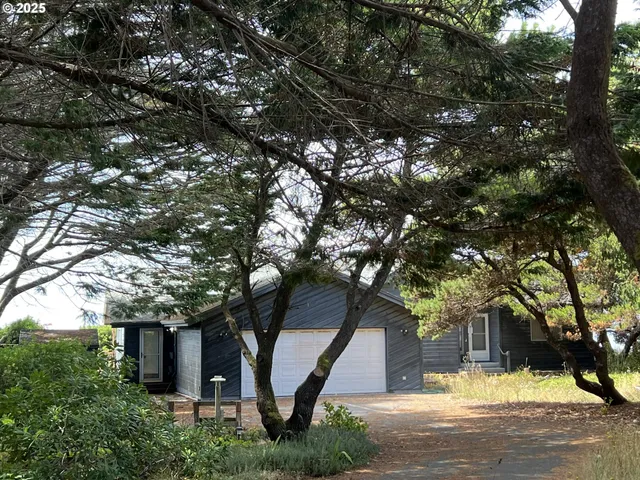 a view of a house with a tree tree front of it