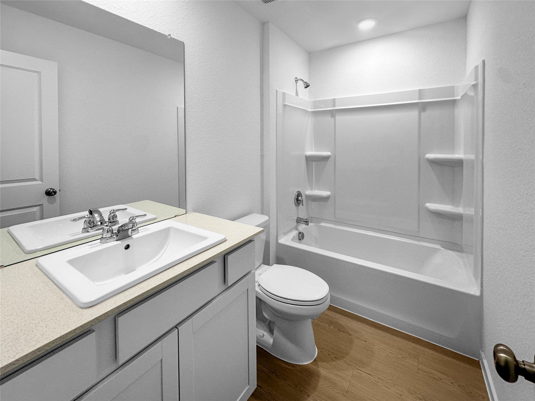 31460 Moore Road Magnolia, TX 77354 - Photo 6 of 17 a bathroom with a sink toilet a mirror and shower