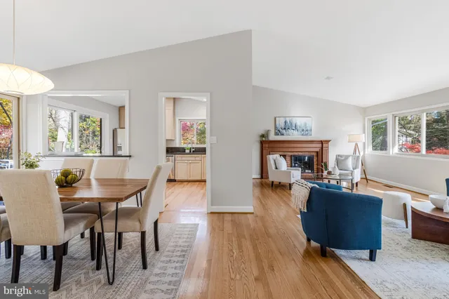 a view of a balcony with wooden floor