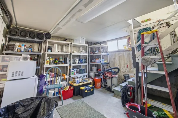 a storage room with lots of stuff and toys