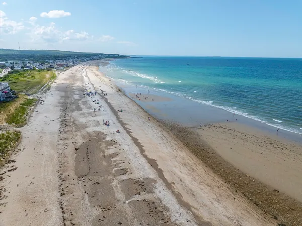 a view of an ocean beach