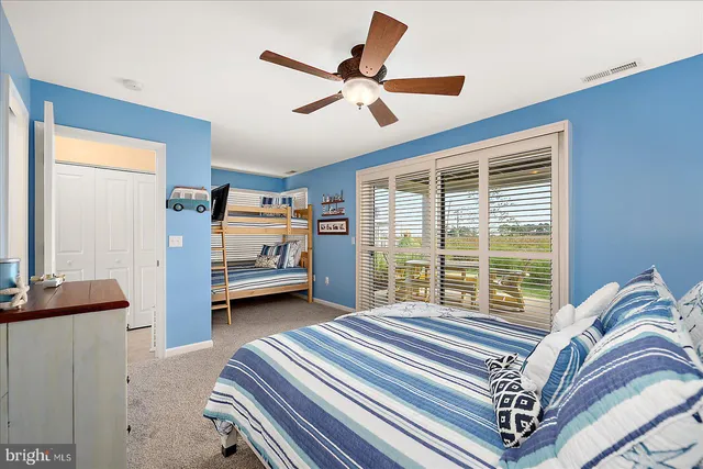 a view of a lake with a big yard