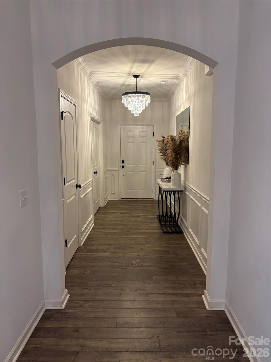 195 Batten Rdg Drive Statesville, NC 28677 - Photo 4 of 34 a view of a hallway view with wooden floor and staircase