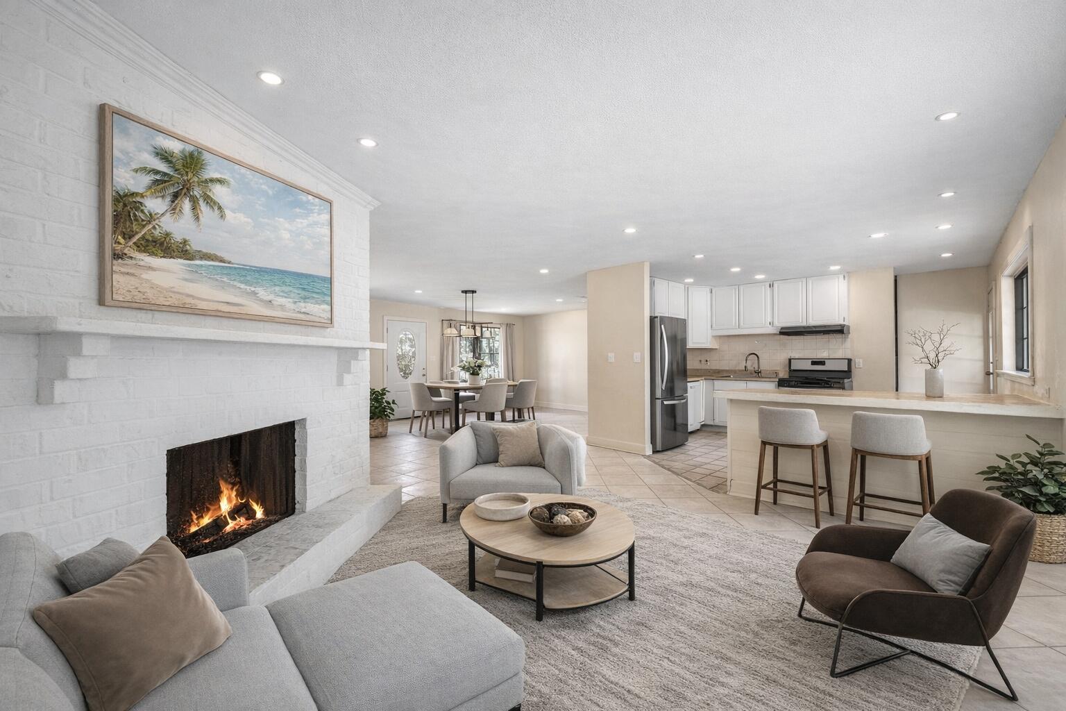 415 Main Street Destin, FL 32541 - Photo 17 of 53 Virtual Staging - Fire Place Room