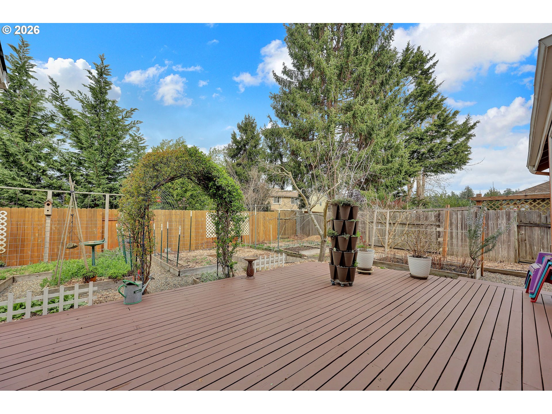 4452 Jessica Drive Springfield, OR 97478 - Photo 31 of 43 a view of a terrace with wooden floor and bench