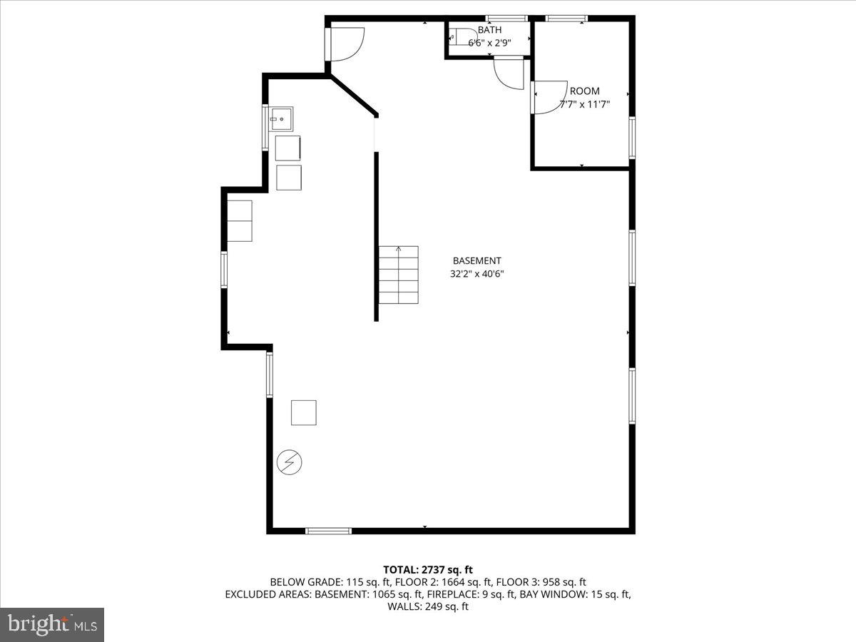 4937 Brandywine Street Northwest Washington, DC 20016 - Photo 52 of 53 Lower-lvl Floor Plan
(Estimated SQFT)