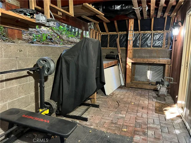 a view of storage and utility room