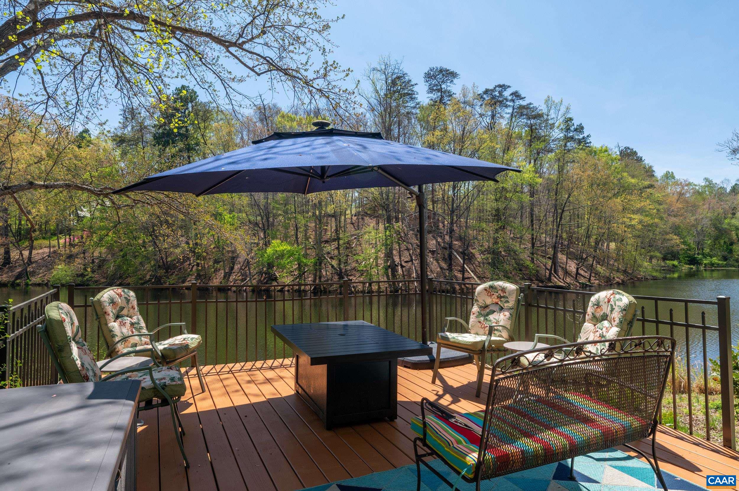 103 Powhatan Circle Charlottesville, VA 22901 - Photo 4 of 75 a view of a chairs and table in the deck under an umbrella