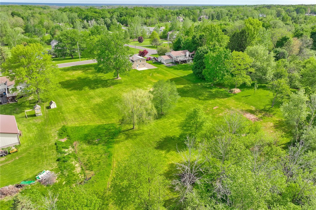 1815 Woodard Road Webster, NY 14580 - Photo 5 of 45 AERIAL VIEW OF BACKYARD -DBL-WIDE LOT- LAKE ONTARI