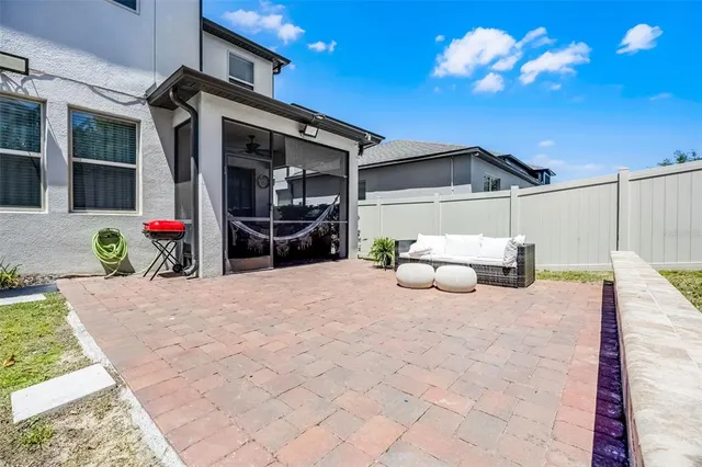 a view of a house with a patio