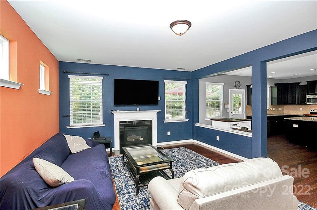78134 Rillstone Drive Lancaster, SC 29720 - Photo 11 of 26 a living room with furniture a flat screen tv and a fireplace