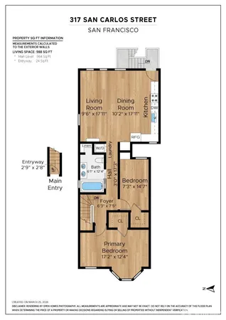 $995,000 | 317 San Carlos Street, San Francisco, CA 94110