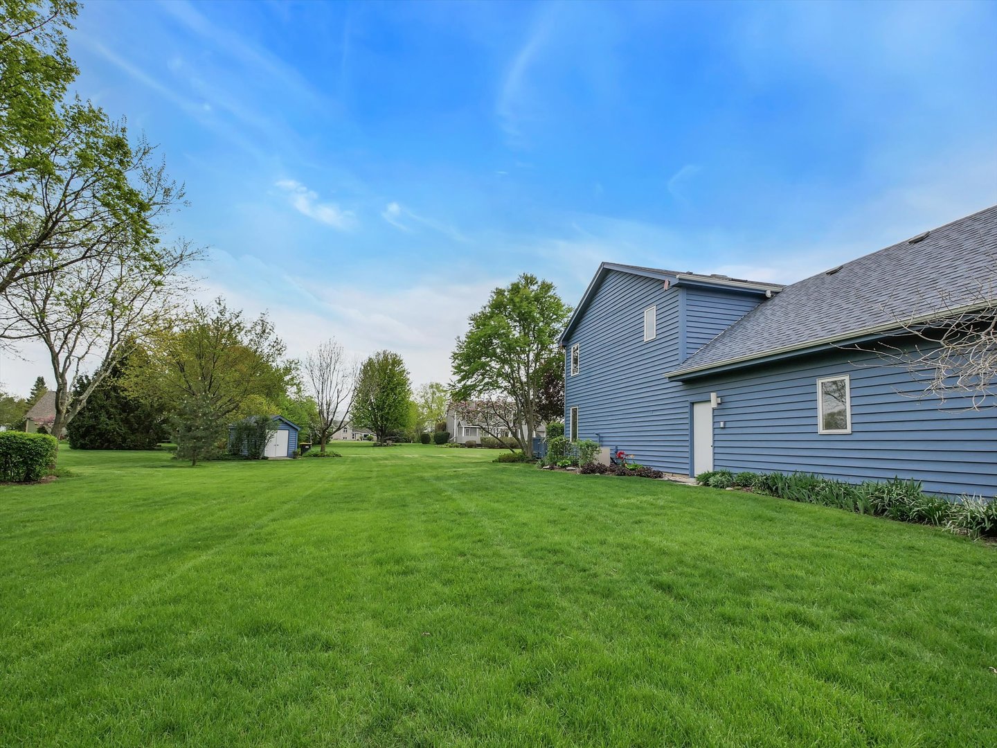 1515 Pine Street Spring Grove, IL 60081 - Photo 5 of 38 a backyard of a house with plants and large tree