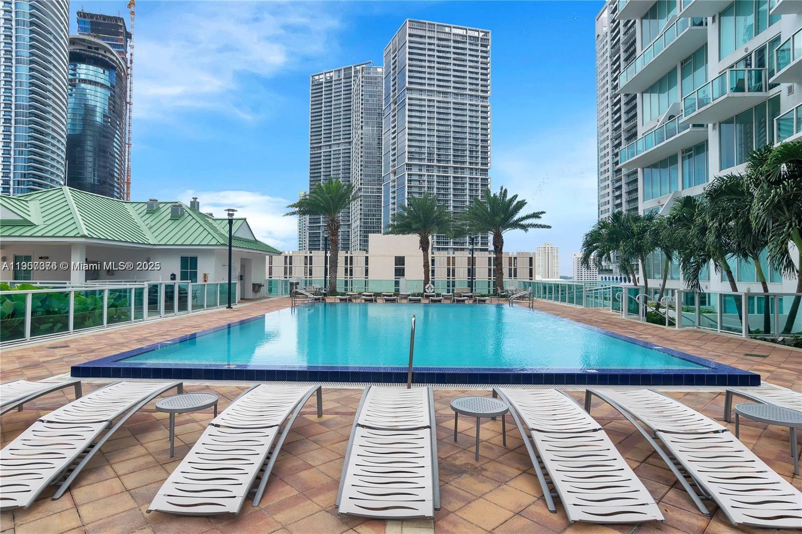 41 Southeast 5th Street, Unit 1217 Miami, FL 33131 - Photo 21 of 24 a view of a balcony with two chairs and a table