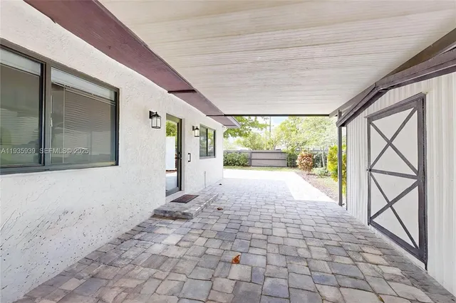 a view of entrance door