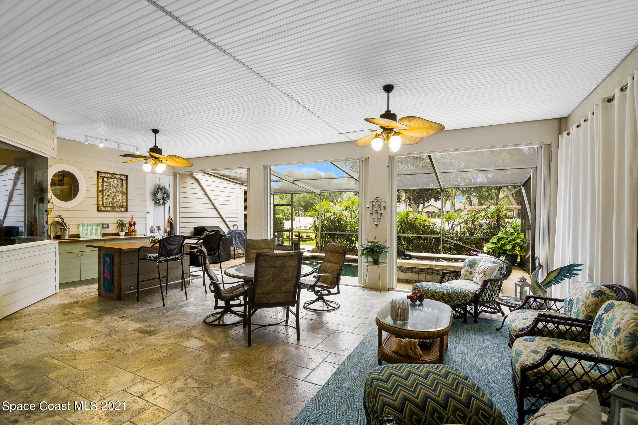 185 City Point Road Cocoa, FL 32926 - Photo 41 of 72 Screened Poolside Lanai