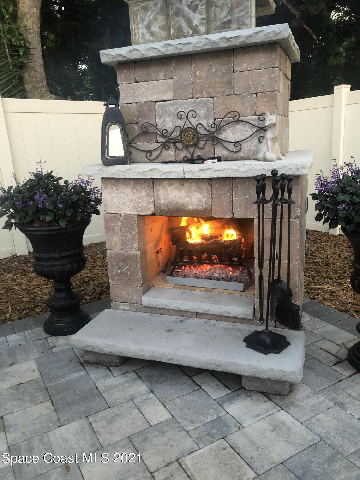 185 City Point Road Cocoa, FL 32926 - Photo 51 of 72 Pergola Fireplace
