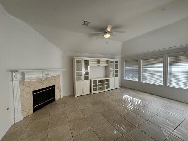 6437 Landmark Trail The Colony, TX 75056 - Photo 13 of 17 an empty room with windows and fireplace