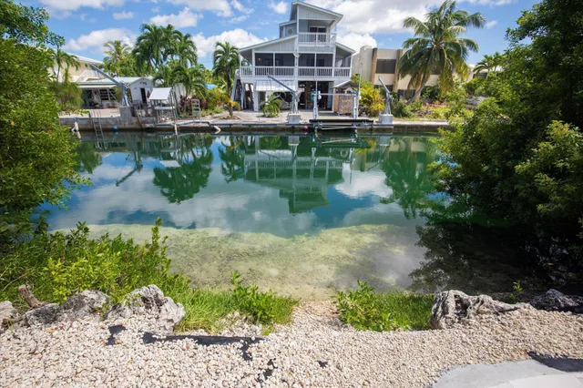 an aerial view of a house with a lake view