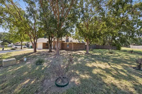 a view of outdoor space with deck and tree