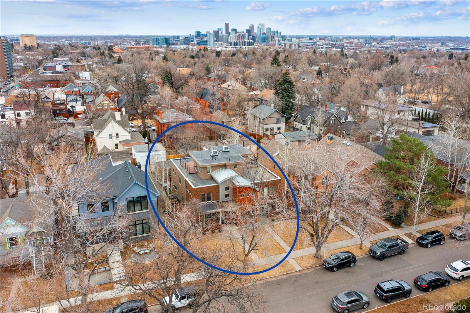 3118 Newton Street Denver, CO 80211 - Photo 24 of 29 an aerial view of a swimming pool