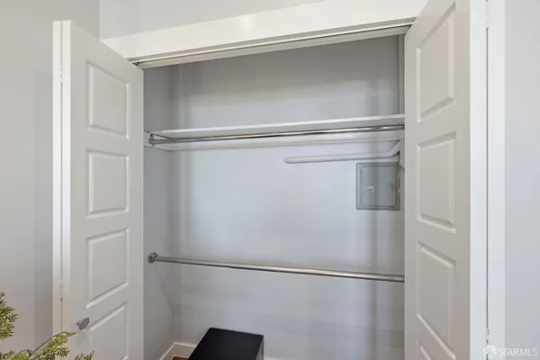 a close view of closet
