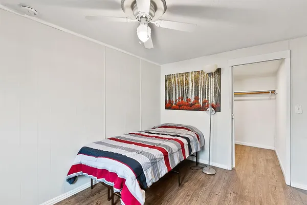 a house view with a backyard