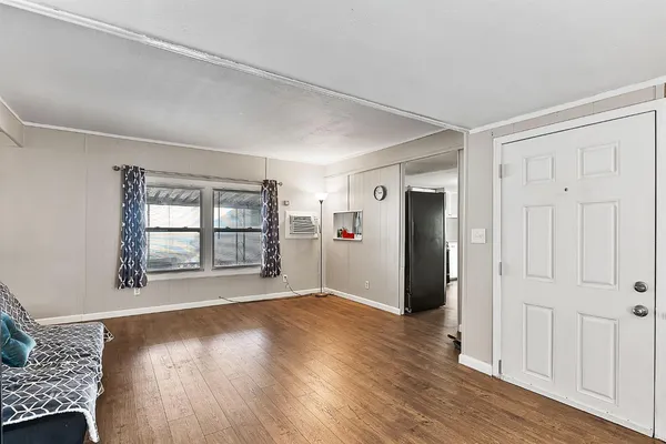 a view of livingroom and hardwood