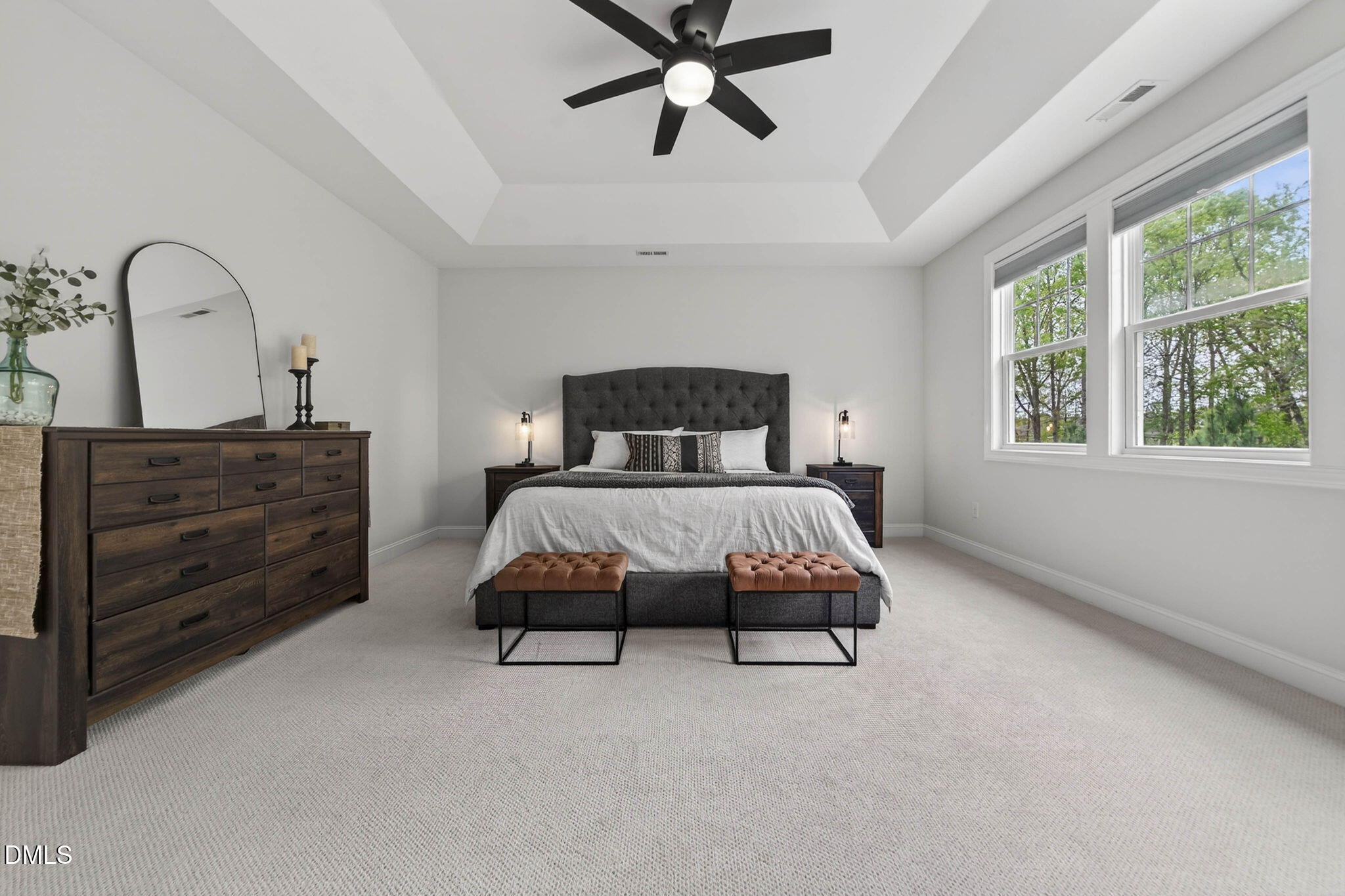 721 Hydrangea Field Court Wake Forest, NC 27587 - Photo 41 of 71 a bedroom with a bed window and dresser