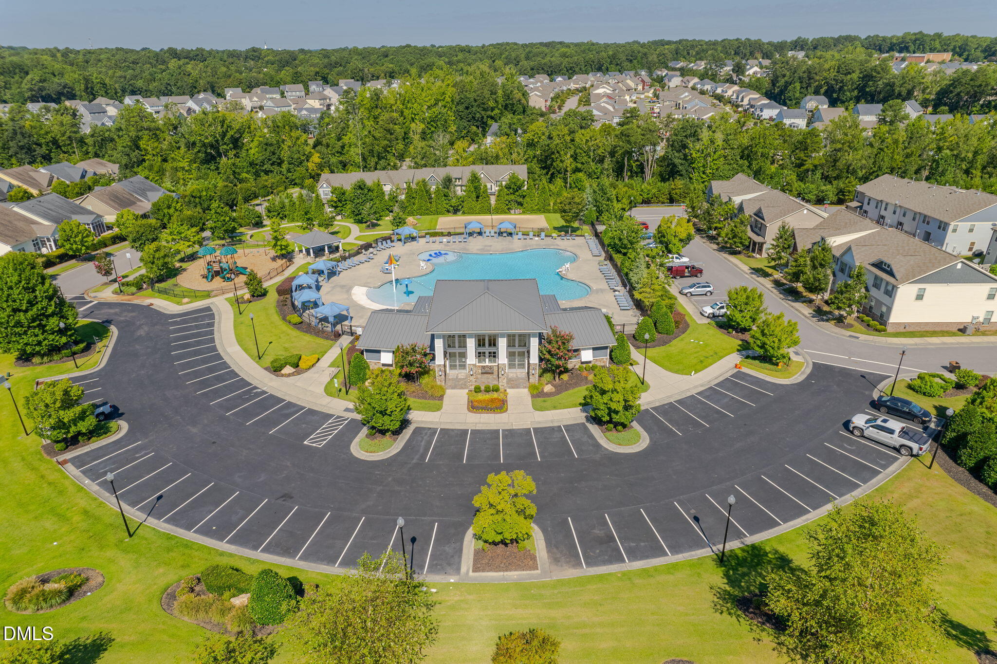 721 Hydrangea Field Court Wake Forest, NC 27587 - Photo 69 of 71 an aerial view of a house with yard swimming pool and outdoor seating