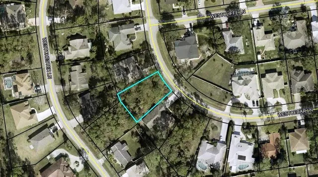 a view of a backyard