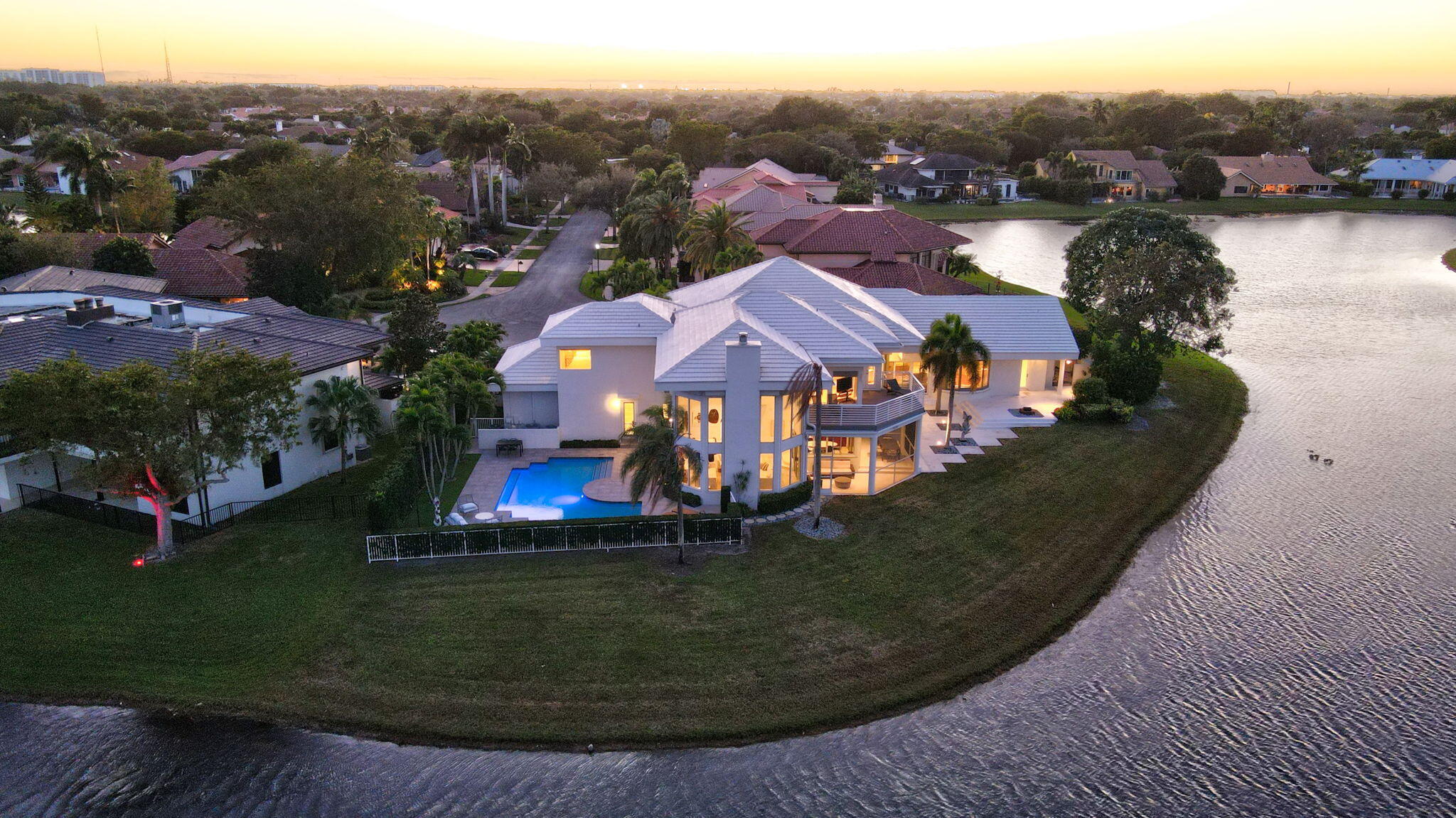 3205 St Charles Place Boca Raton, FL 33434 - Photo 3 of 84 Aerial twilight
