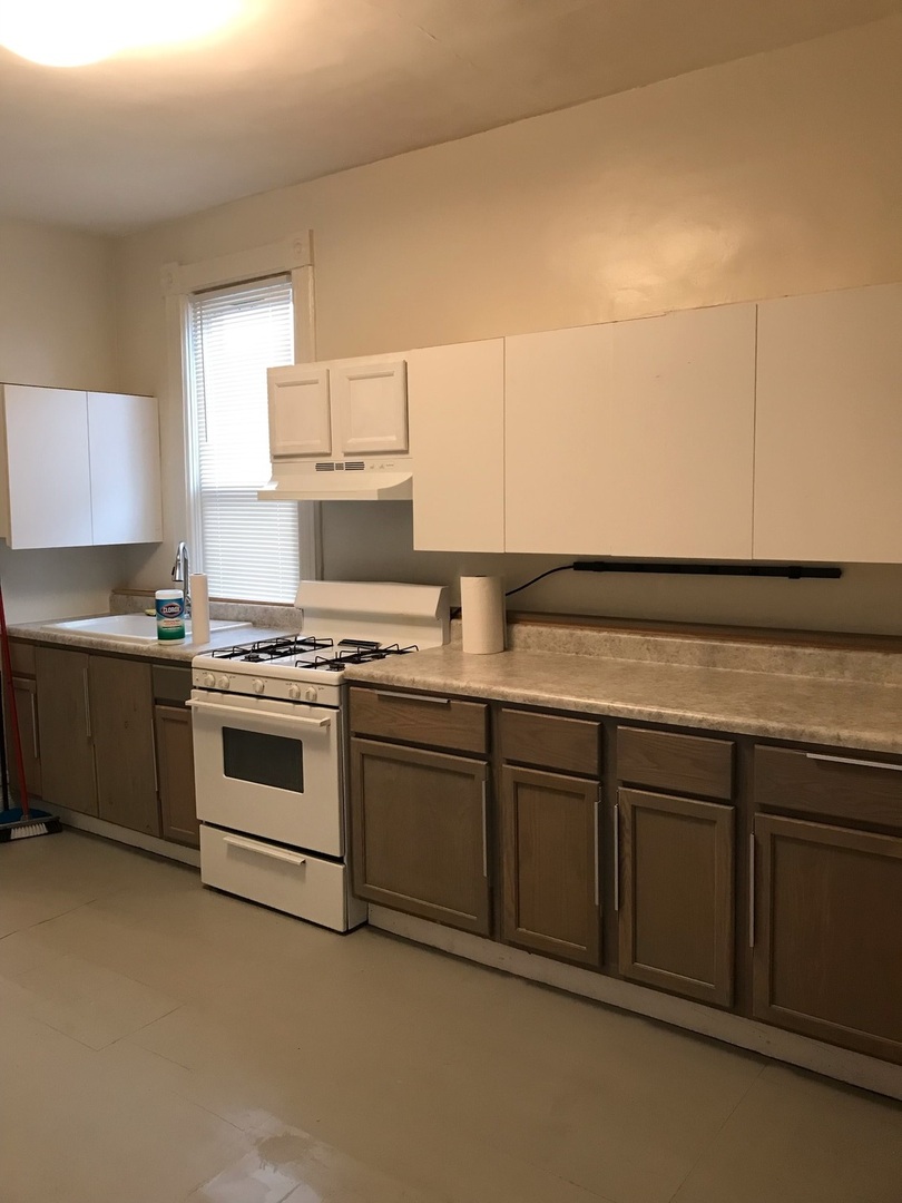 1852 West 17th Street Chicago, IL 60608 - Photo 18 of 19 a kitchen that has a sink and a stove