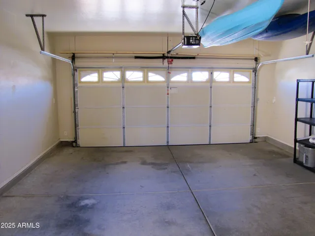 a view of a garage