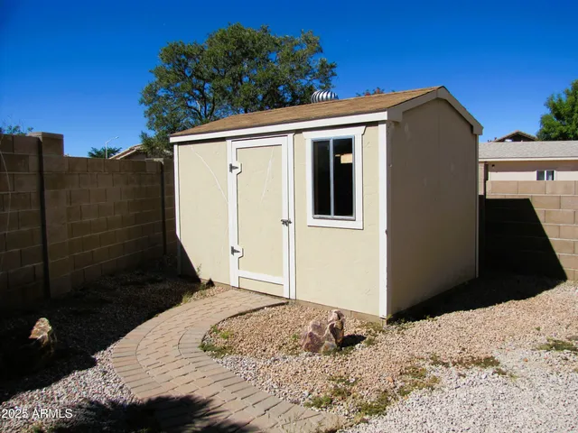 a backyard of a house