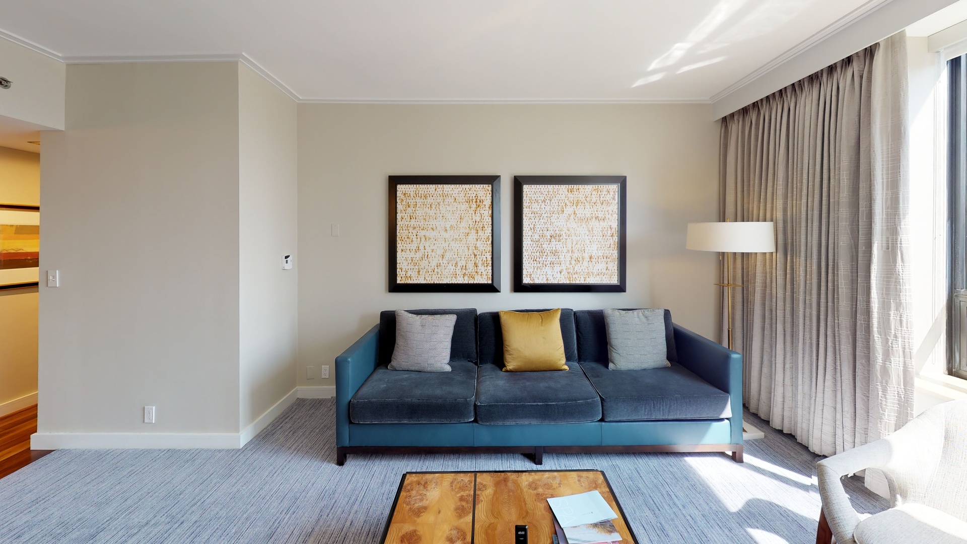 160 East Pearson Street, Unit 3104 Chicago, IL 60611 - Photo 5 of 12 a living room with furniture and a window
