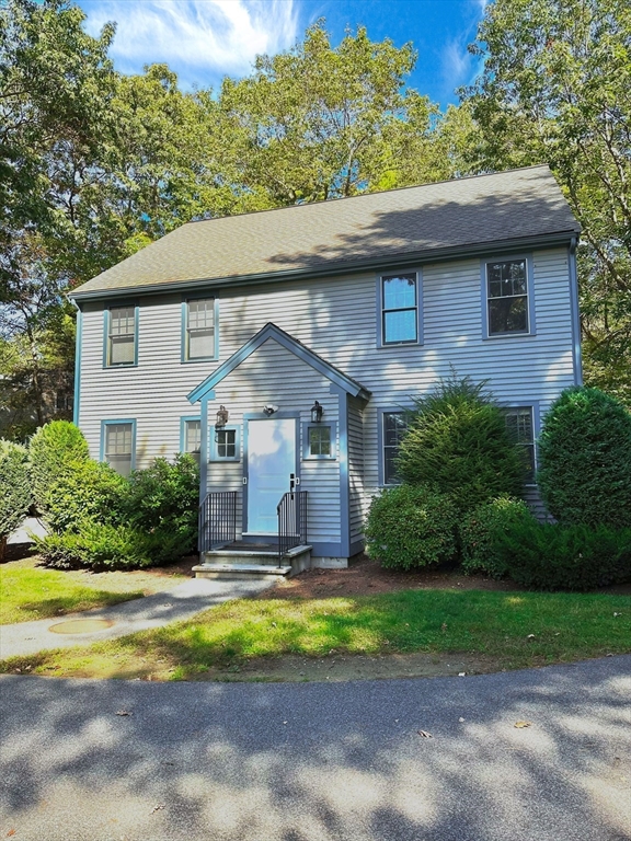 a house view with a garden space